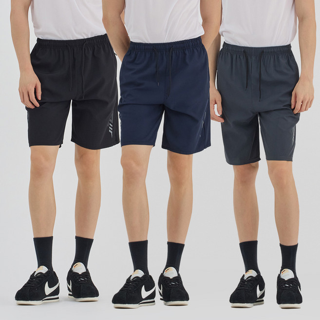 엘쏘 남성용 아이스 실크 슈퍼드라이 냉장고 반바지 3종 세트