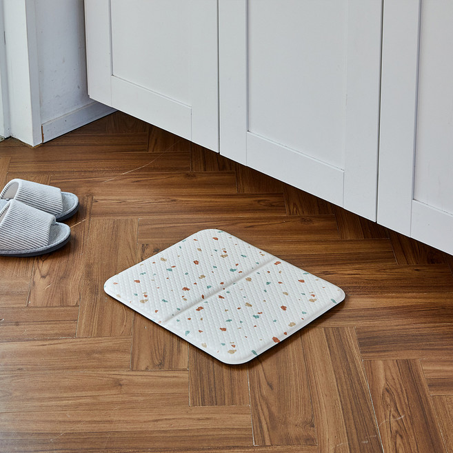 모던하우스 체크테라조 양면 PVC 주방매트, 패턴, 1개