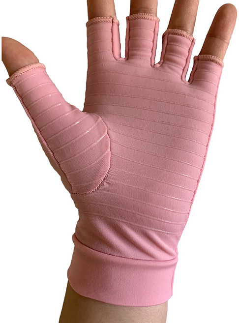 리치덕 손가락보호대 압력 반장갑 핑크, 1세트