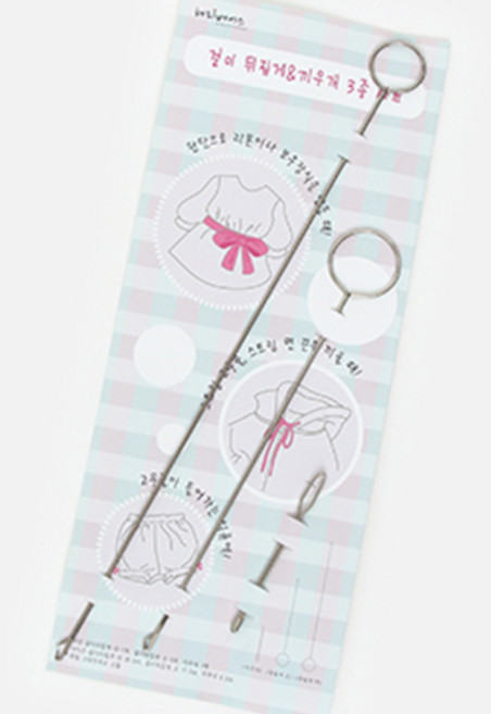 해피베어스 걸이 뒤집게 2종 + 끼우개 세트 32229, 실버, 1개