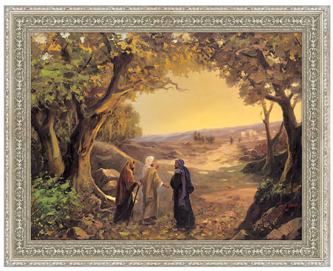 이요한 화백 캔버스 성화 35 엠마오로 가는 길, 실버1