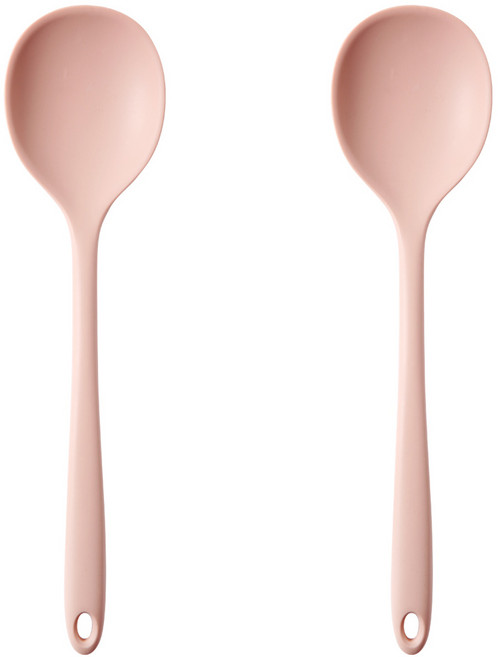 이지실리 파스텔 실리콘 요리 왕스푼 볶음주걱, 연핑크, 2개