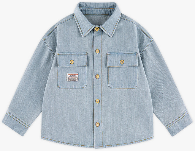 월튼키즈 아동용 루즈핏 데님 셔츠