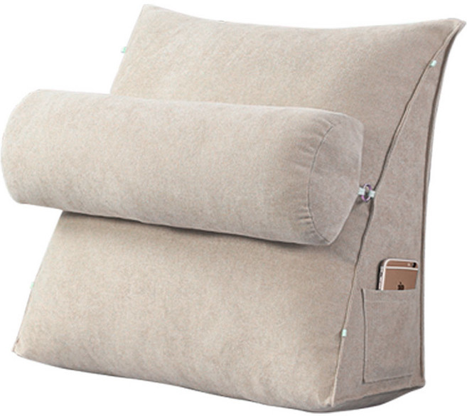 테릴렌 삼각 등받이 쿠션, 크림