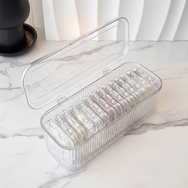 조인메이드 투명 뚜껑 다용도 보관함 외부케이스 + 내부케이스 14p 세트, 1세트