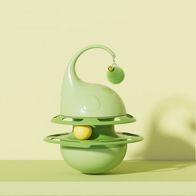 데이소이 고양이 통통 튀는 장난감 ONE SIZE, 1 그린, 1개