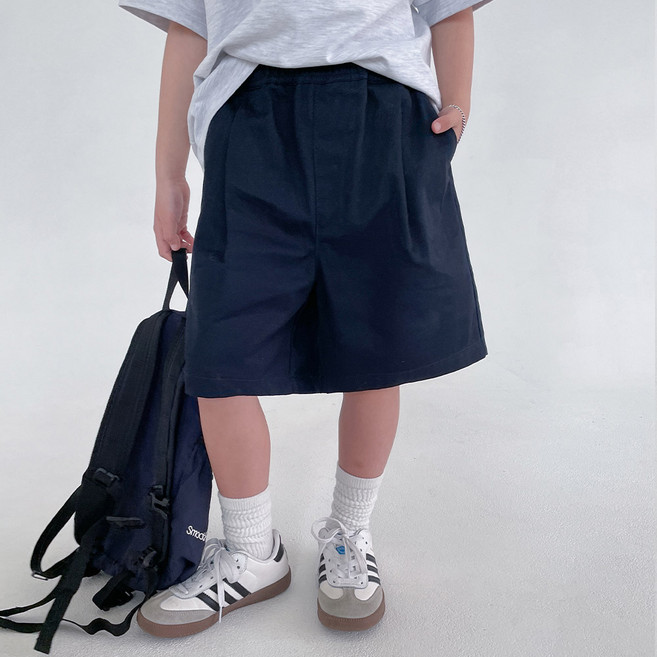 BerryCloset 男童透氣Today細褶梭織短褲