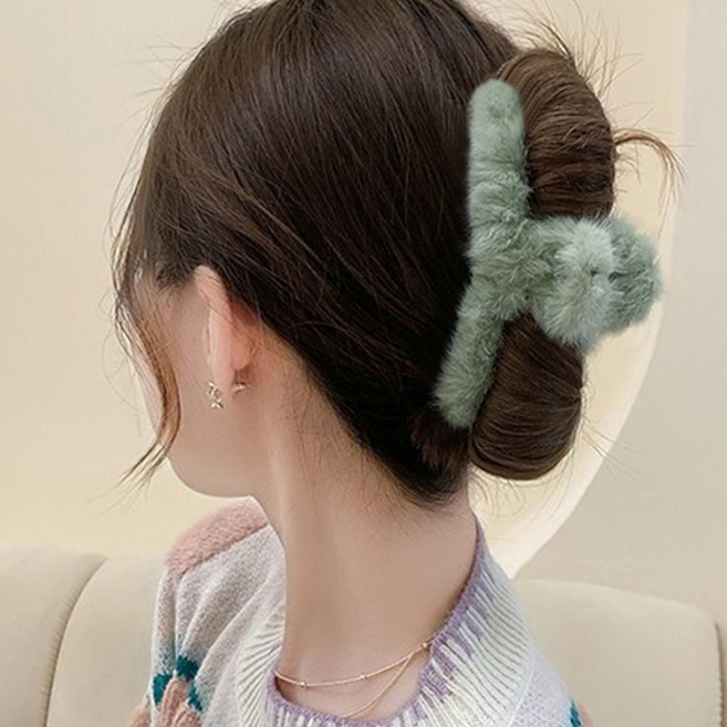 젤루나 빅사이즈 13cm 소프트 헤어 집게핀 LH-91