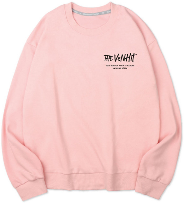 벤힛 남녀공용 스트릿 로고 세미 오버핏 특양면 맨투맨