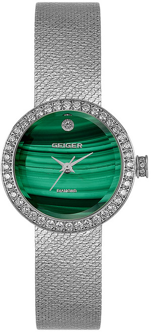가이거 여성용 다이아 말라카이트 메쉬시계 GE1246