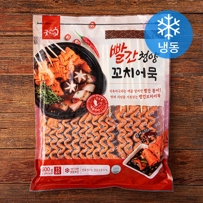 굿프랜즈 빨간 청양 꼬치 어묵 (냉동), 600g, 1개