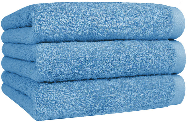 송월타월 항균 세이프 퓨어 호텔 수건 170g 30수 코마사, 블루, 3개