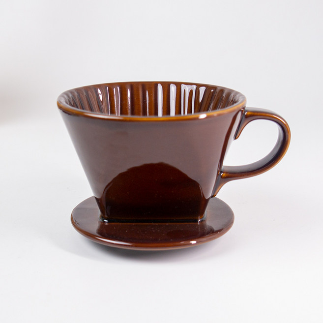 커피바바 도자기 드리퍼 대 3~4인용, 250ml, 1개, 갈색 대