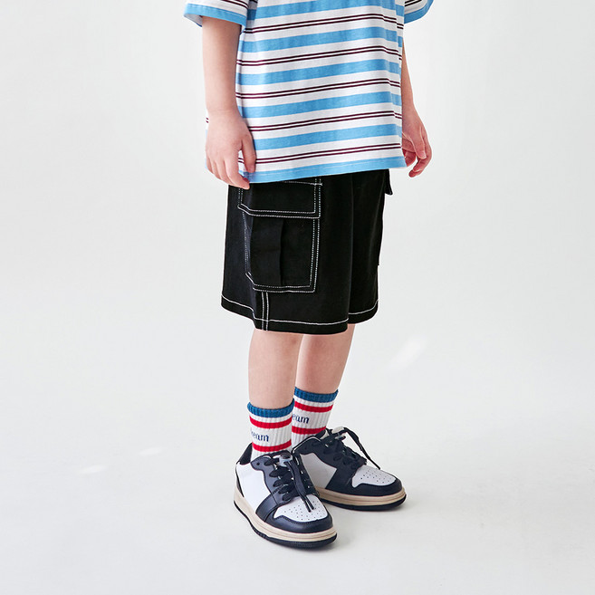 월튼키즈 아동용 스티치 포켓 팬츠