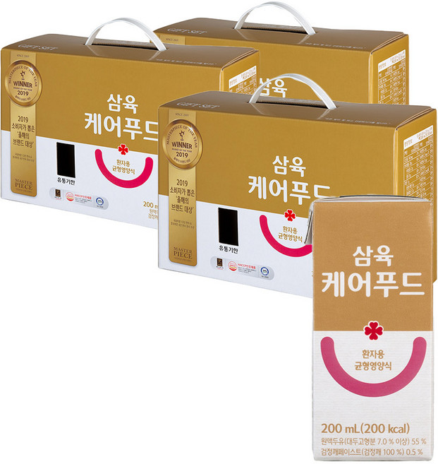 삼육 케어푸드 환자용 균형영양식 24p, 4.8L, 3박스
