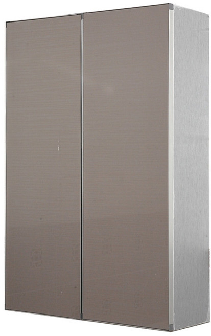 Giftcan 髮絲紋銀色浴室收納櫃, 1個, 銀色