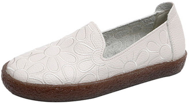 大花朵花園柔軟休閒圓頭女款平底鞋