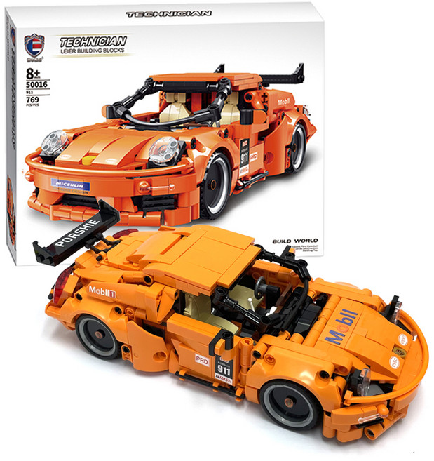 예샘 스마트블럭 T516 슈퍼 레이싱카 나사조립블록, 오렌지, 1개