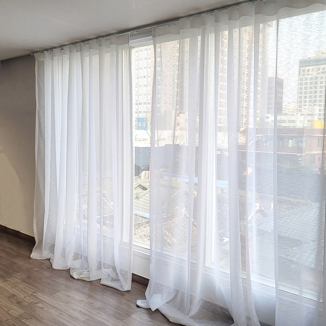 나비손길 하늘하늘 샬리브 복층 커튼 일자형