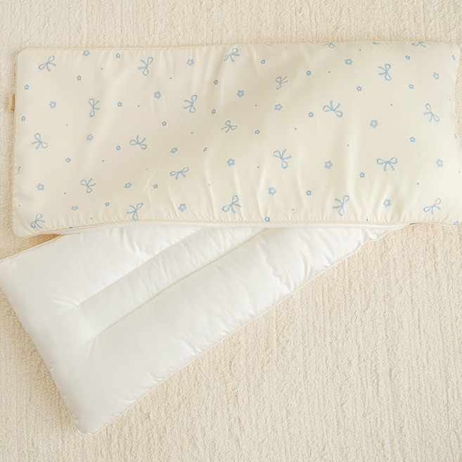 포몽드 생크림 모달 논슬립 와이드베개, 리본블루