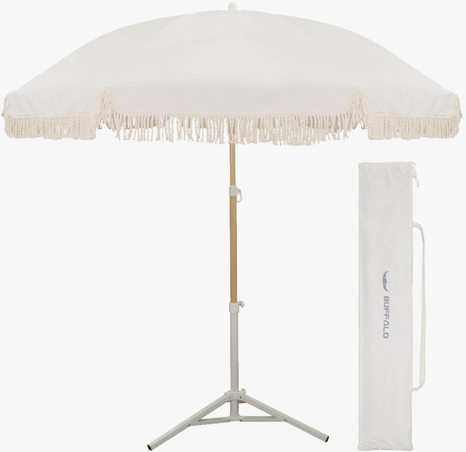 버팔로 캠핑 피크닉 로다 파라솔 + 전용가방 세트, 아이보리(파라솔)