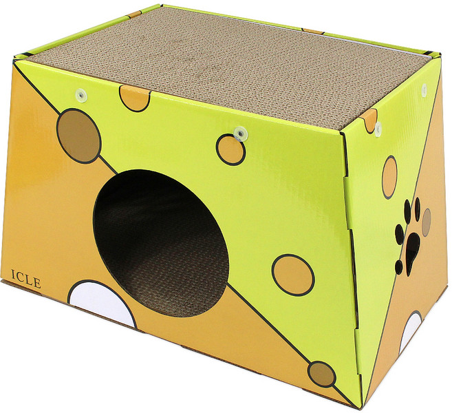 도트캣 고양이 숨숨집 스크래쳐 치즈박스, 1개