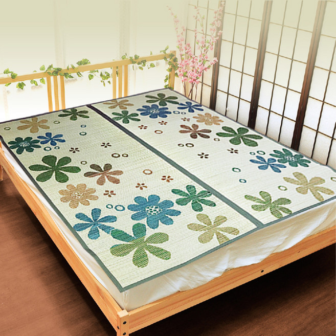 Victoria 涼感天然藺草涼蓆, 綠色, 藺草
