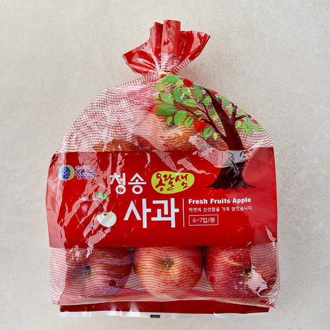 옹달샘 청송 사과, 1개, 1.5kg(중과 / 6~7입)