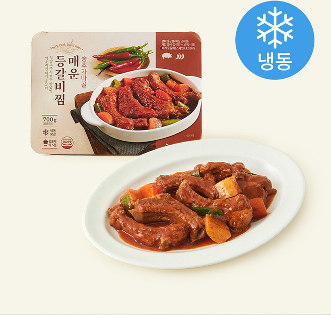 송추가마골 매운 등갈비찜 (냉동), 700g, 1개