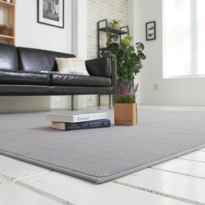 러그마켓 플레인 단모 먼지없는 물세탁 거실 극세사러그