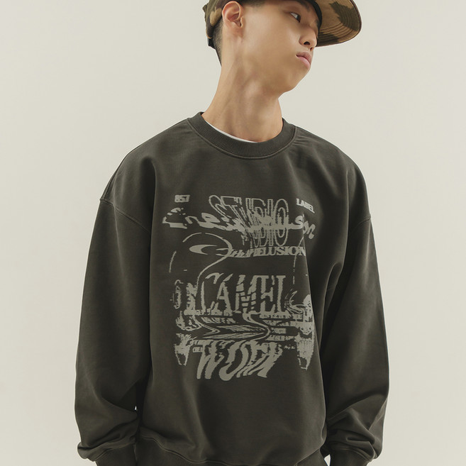 카멜워크 남성용 칩 딜루전 그런지 스웨트 셔츠