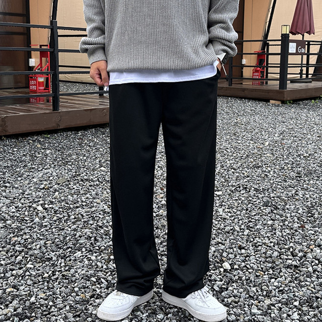 meosidda 基本款寬版束口運動棉褲