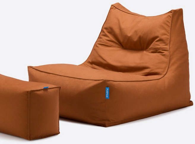 폴리몰리 코튼 빈백 1인용 대형 순면 소파 607C, 카멜브라운