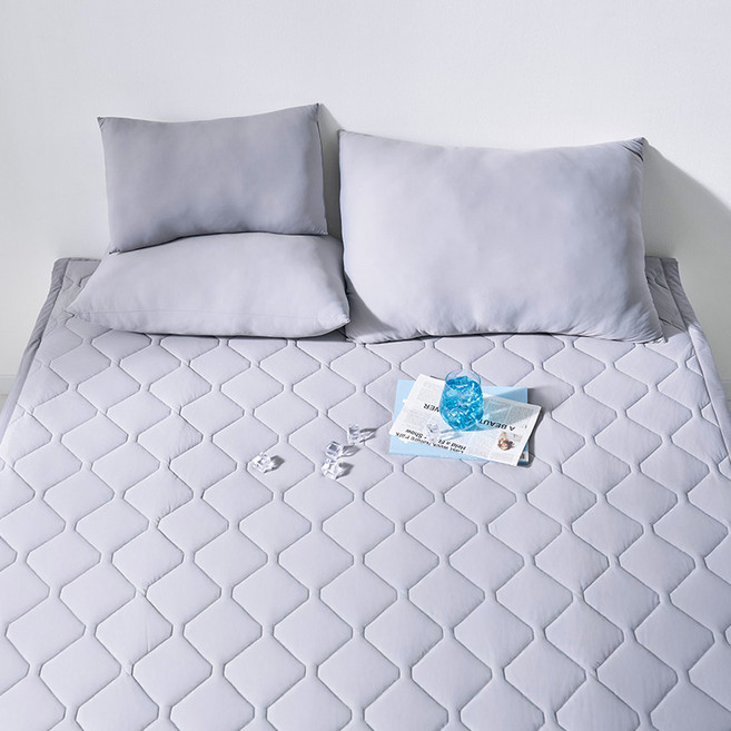 베네베딩 쿨쿨 여름 냉감 침대 패드, 그레이, 쿨매트