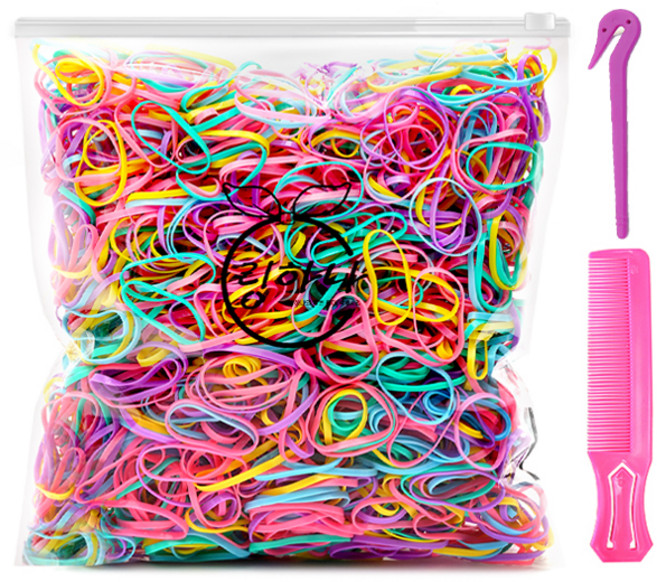 링하나 대용량 머리끈 지퍼백 + 이지컷 + 빗 세트 RH3