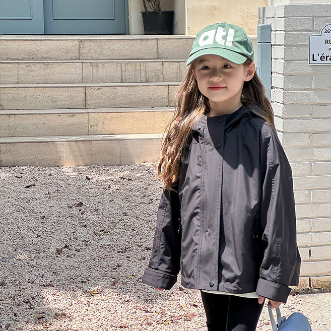 스타빈 여아용 캐주얼 루즈 후드 바람막이 점퍼