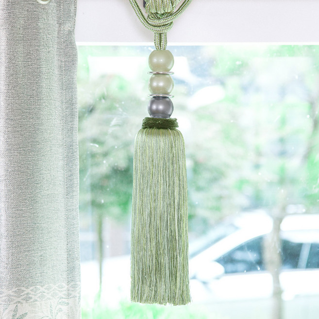 지나송 커튼 타이백 그라데이션 30cm, 1개, 그린