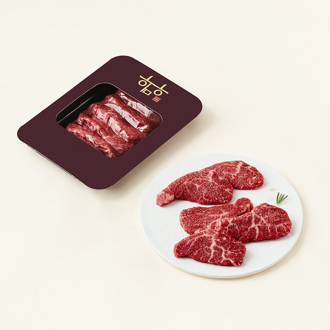 우미우 한우 정육 1++등급 (7) 구이용 (냉장), 200g, 1개