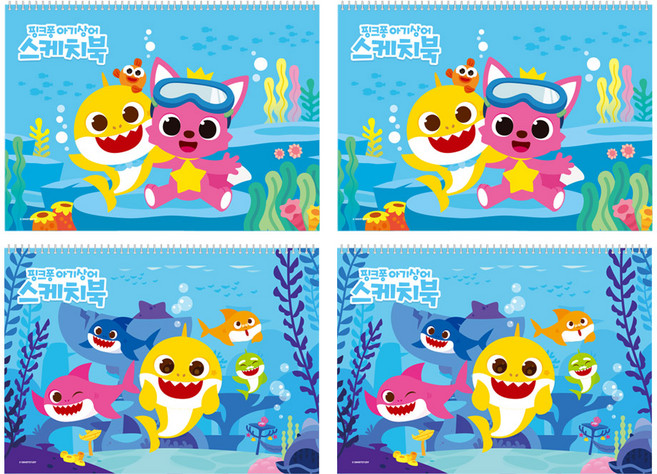 몽땅 핑크퐁 스케치북, 345 x 248 mm, 26매, 4개