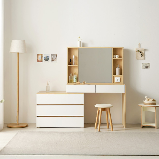 서울소호 스타일 화장대 방문설치, 오크 화이트