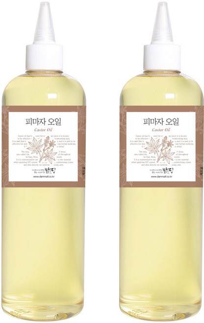 맑을담 피마자 바디오일, 500ml, 2개