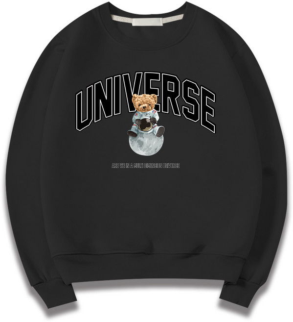 일루소 남녀공용 유니버스 베어 특양면 맨투맨