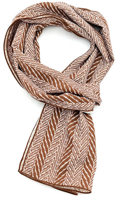 남성용 WIMAC 모데차 헤링본패턴 롱 스카프