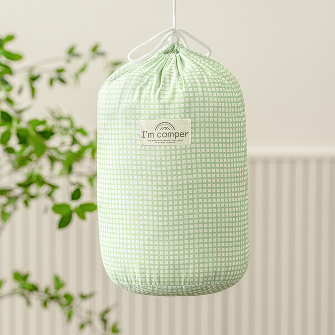 더자리 아임캠퍼 차박 캠핑 고밀도 극세사 담요 파우치 세트