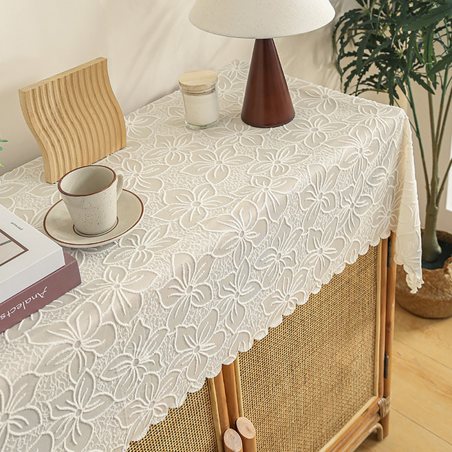 알럽홈 레이스 로맨틱 가구커버 테이블보 L261-0029, TYPE2, 1개