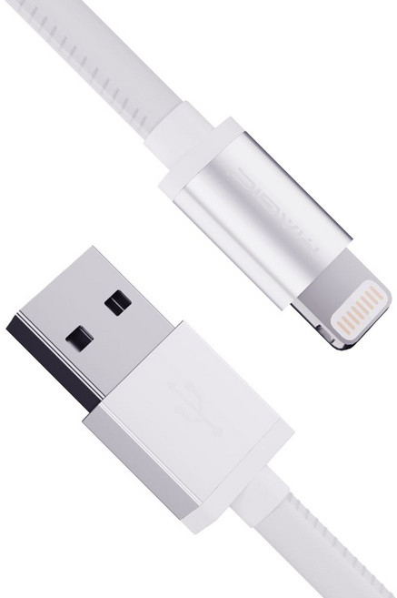 MAGIC USB2.0 轉 Apple 8Pin 原廠認證 皮革傳輸充電線, 1個, 白色, 1.2m