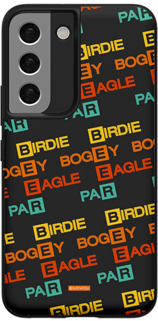 JUST4YOU 골프 패턴 자석카드 휴대폰 케이스