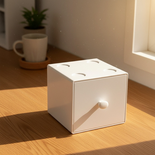 조인메이드 하우스 디자인 분리형 수납함, 화이트, 1개