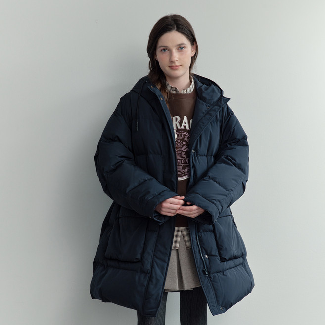 JUCY JUDY 女款連帽 Muscovy 中長版羽絨外套 JZDJ724B