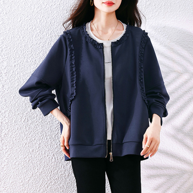 포플러앤씨 여성용 템플모어 빅사이즈 프릴 집업 P26SPJ011314